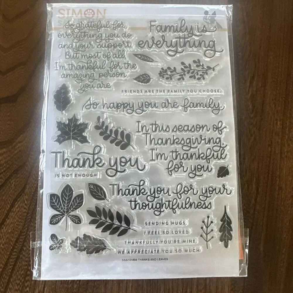 Simon Says Stamp Thanks and Leaves November 2018 Card Kit incomplete